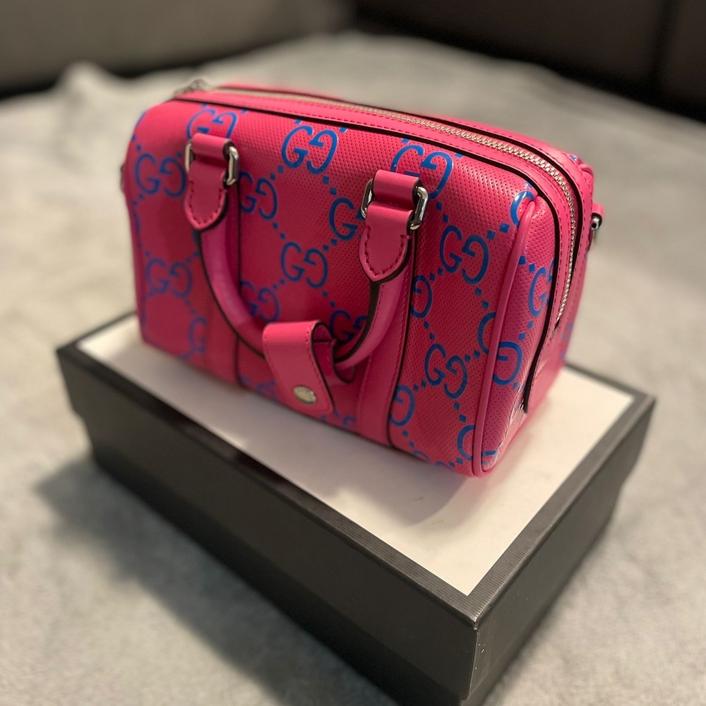 Gucci Pink Mini Duffle with Blue Accents - Picture 1 of 8